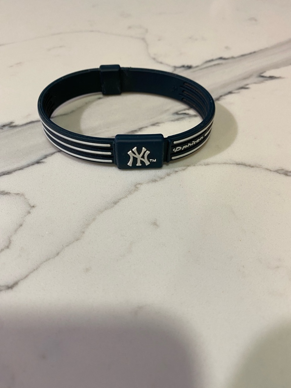 NY Navy Phiten Silicone Sports Bracelet